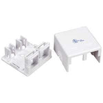 2Port RJ45 Surface Mount Box White (Box Only) - oneprizes.com