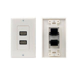 2 Port Decor HDMI Wall Plate, 90 Degree - oneprizes.com