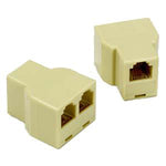 RJ11 1F/2F Modular T Adapter Ivory - oneprizes.com