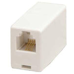 RJ11 Modular Inline Coupler Straight, White - oneprizes.com