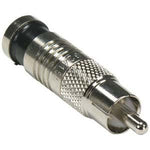 RCA Male Dual Shield RG6 Compression Connector Black - oneprizes.com