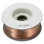 50Ft 12AWG/2 Polarized Speaker Wire Spool CCA Clear Jacket - oneprizes.com