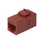 Cat.6 Inline Coupler w/Keystone Latch Red - oneprizes.com