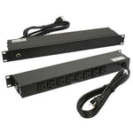 19" 1U Rackmount 8-Outlet PDU Metal Case 6Ft Power Cord AC120V 15A (12A UL) - oneprizes.com