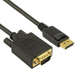 3Ft Premium Display Port to VGA Cable Male to Male 28AWG - oneprizes.com