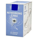 1000Ft Cat5e 350 MHz Solid Shielded Network Bulk Cable Blue, CMR Rated - oneprizes.com