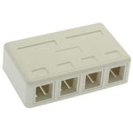 4 Port RJ45 Surface Mount Box White (Box Only) - oneprizes.com