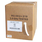 500Ft RG59 w/2x18AWG Power White CMP - oneprizes.com