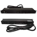 19" 1U Rackmount 14-Outlet PDU Metal Case 6Ft Power Cord AC120V 20A (16A UL) - oneprizes.com