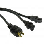 L5-15P to 2x C13 Y Splitters