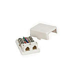 RJ12 Modular Dual Port Surface Mount Jack White - oneprizes.com