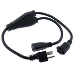 1Ft 2-Outlet Power Cord Splitter NEMA 5-15P to NEMA 5-15R 16AWG/3 - oneprizes.com