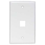 1Port Keystone Wallplate White Smooth Face - oneprizes.com