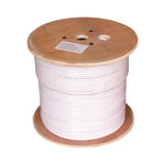 1000Ft RG6 Bare Copper CMP (Plenum) Quad Shield Coax Cable White - oneprizes.com