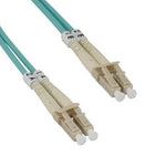 1M LC-LC 10Gb 50/125 OM3 M/M Duplex Fiber Cable Aqua Jacket - oneprizes.com