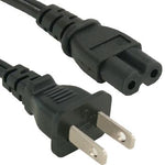 6Ft 2-Prong Figure-8 Notebook Power Cord, Non-Polarized (IEC320 C7 to NEMA 1-15P) - oneprizes.com