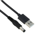 3Ft USB 2.0 A Male to DC ID 2.1mm OD 5.5mm Power Cable - oneprizes.com