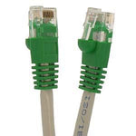 Cat5e Crossover Ethernet Patch Cable Gray Wire-Green Boot - oneprizes.com