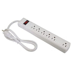 3Ft 6-Outlet Perpendicular Surge Protector 14AWG/3, 15A 90J - oneprizes.com