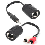3.5mm Stereo to RCA Red White Audio Over Cat5 Cat5e Cat6 - oneprizes.com