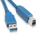 10Ft USB 3.0 Cable A-Male to B-Male Blue - oneprizes.com