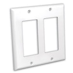 Dual Gang Decora Wall Plate White - oneprizes.com