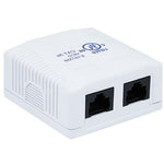 Cat.5e 2-Port Surface Mount Box White - oneprizes.com