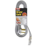 6Ft 10/3 30 Amp Gray 3-Wire Dryer Cord - oneprizes.com