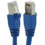2Ft Cat6A Shielded (SSTP) Snagless Network Ethernet Patch Cable Blue - oneprizes.com