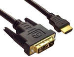25Ft HDMI to DVI-D Cable Single Link M/M Gold Plated - oneprizes.com