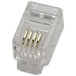 RJ22 4P4C Plug for Handset Flat Stranded Wire 100pk - oneprizes.com