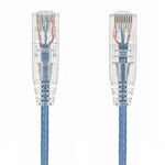 Slim Cat6 Ethernet Patch Cable Booted Blue 28AWG - oneprizes.com