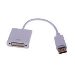 Display Port Male to DVI Female Adapter Cable White - oneprizes.com