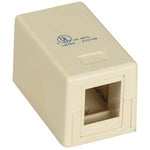 1Port RJ45 Surface Mount Box Ivory (Box Only) - oneprizes.com