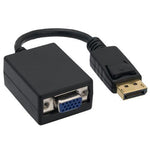 Display Port Male to VGA Female Adapter Cable with Latches Black - oneprizes.com
