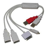 4 Port USB2.0 Squid Hub, iPod/Micro/A-Female x 2 - oneprizes.com