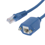 15Ft Panel-Mount Cat5E Ethernet Patch Cable Extension Blue - oneprizes.com