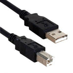 6Ft A-Male to B-Male USB2.0 Cable Black - oneprizes.com