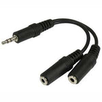 4 inch 3.5mm Stereo Plug to 2x3.5mm Stereo Jack - oneprizes.com