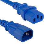 6Ft 18 AWG Computer Power Cord Extension Cable (IEC320 C13 to IEC320 C14) Blue - oneprizes.com