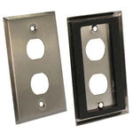 2-Port Single Gang Stainless Steel Wallplate with Water Seal - oneprizes.com