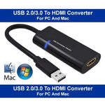 USB 3.0 to HDMI Female Converter with Audio For PC & Mac (USB 2.0 Compatible) - oneprizes.com