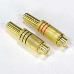RCA Jack Metal Gold Plated w/Spring Red/Black Pair - oneprizes.com