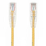 Slim Cat6 Ethernet Patch Cable Booted Yellow 28AWG - oneprizes.com