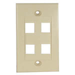 4Port Keystone Wallplate Ivory Decora Type - oneprizes.com