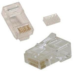 RJ45 Cat.6 Plug Stranded 50 Micron w/Inserter 100pk - oneprizes.com