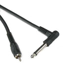 15Ft Right Angle 1/4" to Mono RCA-M Cable - oneprizes.com