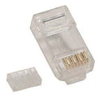 RJ45 Cat.6 Plug Solid 50 Micron 2 Prong w/Inserter 100pk - oneprizes.com