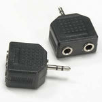 2.5mm Stereo Plug to Dual 3.5mm Stereo Jack Adapter - oneprizes.com