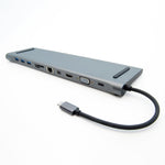 USB 3.1 Type-C to HDMI+Mini DP +VGA+USB 3.0x3+SD card slot+RJ45+audio+Type C Female Docking - oneprizes.com